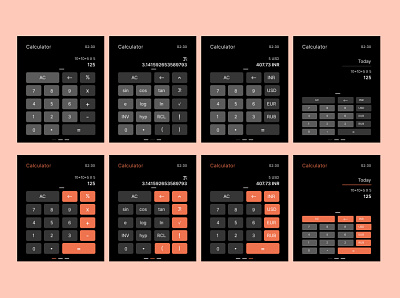 Smart Watch Calculator ui ux