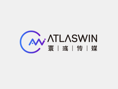 atlaswin logo；graphic；circular；font