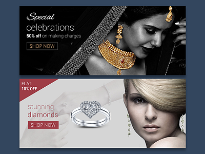 Jewellery Website Banners banners digital art visual design website