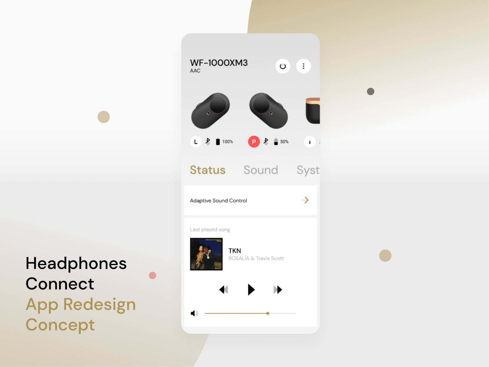 Headphones Connect App Redesign Concept by Kacper Murzyn for
