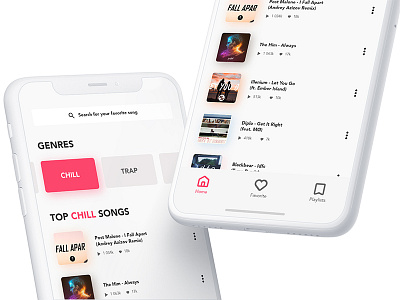 trap nation / homepage — app chill clean ui mobile music app trap trap nation ui