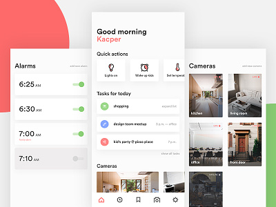 Wake Up Screen Concept — app dashboard home mobile mobile design ui wake up
