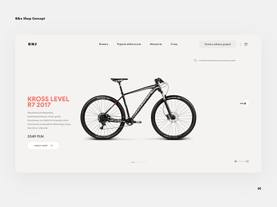 Bike Shop Concept — website bicycle bike buy clean design desktop e commerce ui website