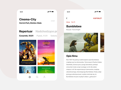Weekly Design #1 — Cinema App app cinema clean concept design mobile movies ui