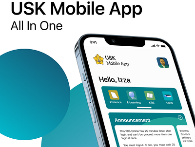 USK Mobile App : Education Center App (Concept) app design design education app education app design homework mobile project student ui ux