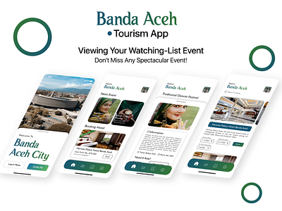 Banda Aceh Tourism App : Tourism App booking hotel design event indonesia mobile mobile app project tourism app tourist app ui ui design