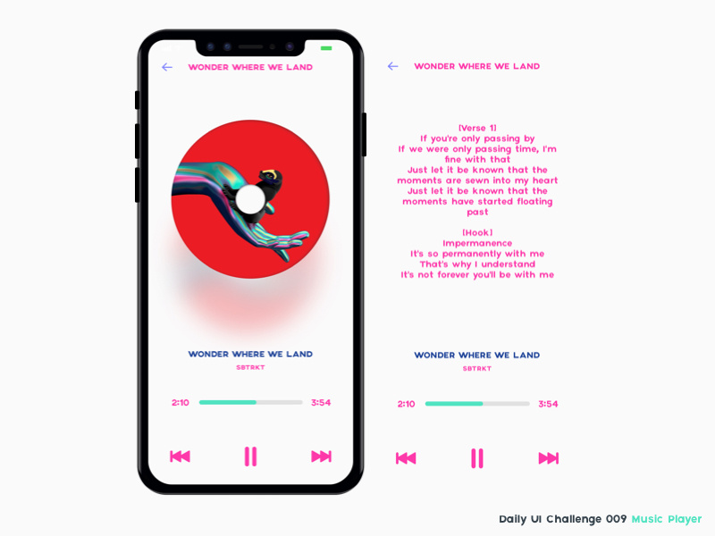 Music Player music player uichallenge dailyui