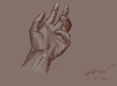 Hand Drawing digital art hand illustration