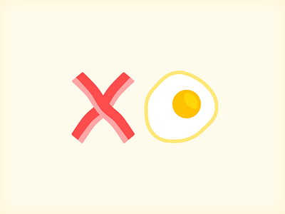 I love it like XO bacon egg illustration