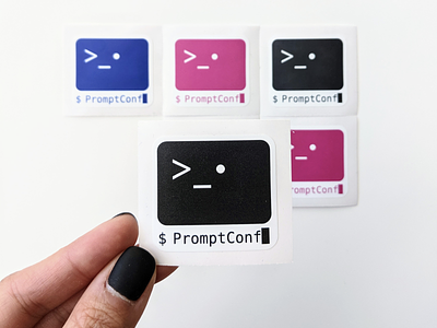 Stickers for PromptConf Chicago branding chicago conference programming promptconf stickers terminal