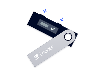 Ledger Nano S Illustration blockchain crypto hardware wallet illustration ledger