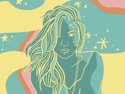 Mystic Girl Portrait Illustration illustration
