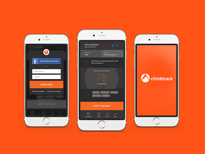 Climbtrack App app design ui ux
