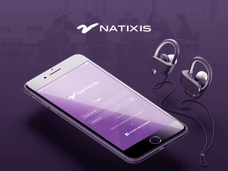 Natixis Login App app interface login natixis ui user experience ux