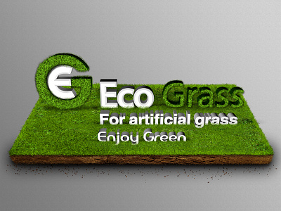 3d Eco Grass for web banner 3d artificial ball banner eco grass green