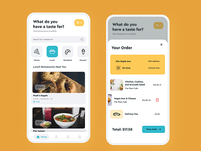 Food delivery app 3d animation graphic design motion graphics ui