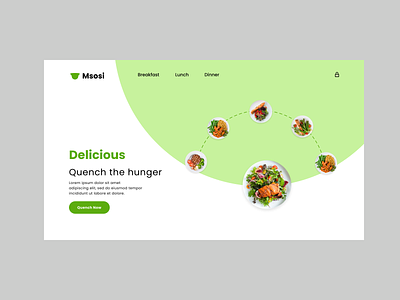 Food delivery Home page 3d animation branding design graphic design logo motion graphics ui