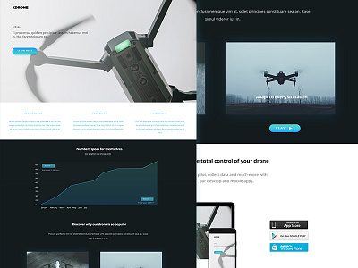 Drone Landing Page Concept drone landing page ui webdesign