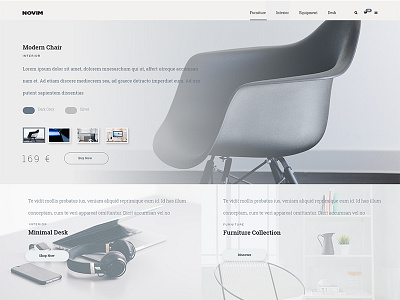 Novim Ecommerce Website Concept ecommerce furniture webdesign