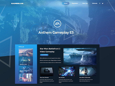 Gaming Blog Concept blog gaming webdesign wordpress