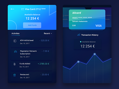 Wallet App Design app bitcoin cryptocurrency mobile ui wallet