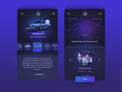 Car App Concept Design app car dark design mercedes mercedes benz mobile ui