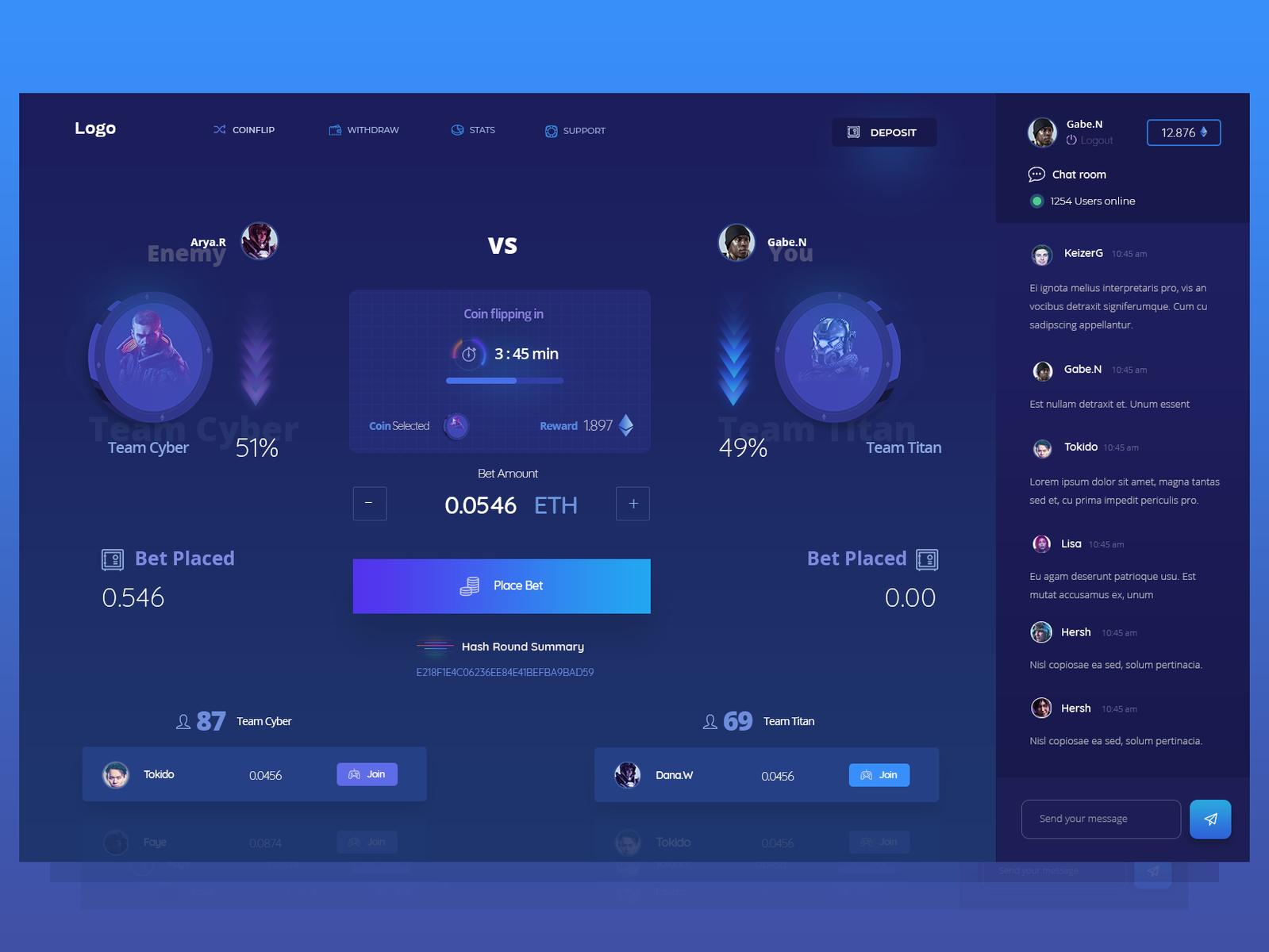 Gambling app concept by Hoareau Pascal on Dribbble