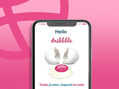 Hello, Dribbble! dribbble first shot hello dribble invite mobile ui design