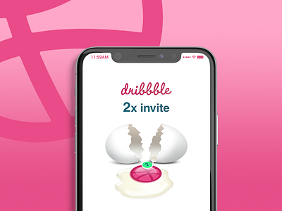 2x Dribbble Invites Giveaway 2xinvites draft dribbble giveaway invitation invite invites iphone iphonex ui ux