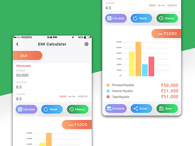 EMI Calculator  Financial  Loan Calculator Ui