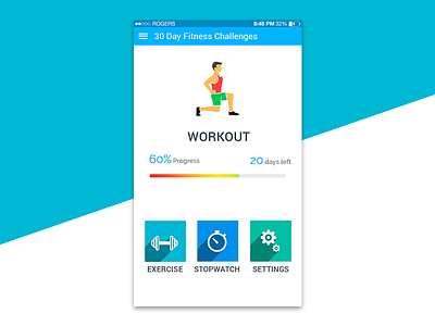 Fitness Challenge App - Workout android animation app design dribbble fitness app graphic design illustration mobile mobile ui ui ux vector workout app