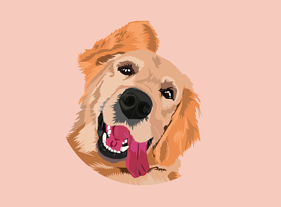Cute Dog illustration vector