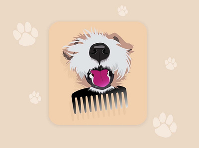 Daily UI #005 - Pet Grooming Logo 005 app icon daily ui 005 daily ui challenge dailyui005 illustration logo