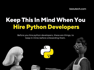 Keep This In Mind Before You Hire Python Developers!🐍 branding graphic design