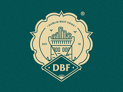 Dublin Best Fries Logo braind branding agency branding design dublin fastfood fries ireland logo logodesign package design
