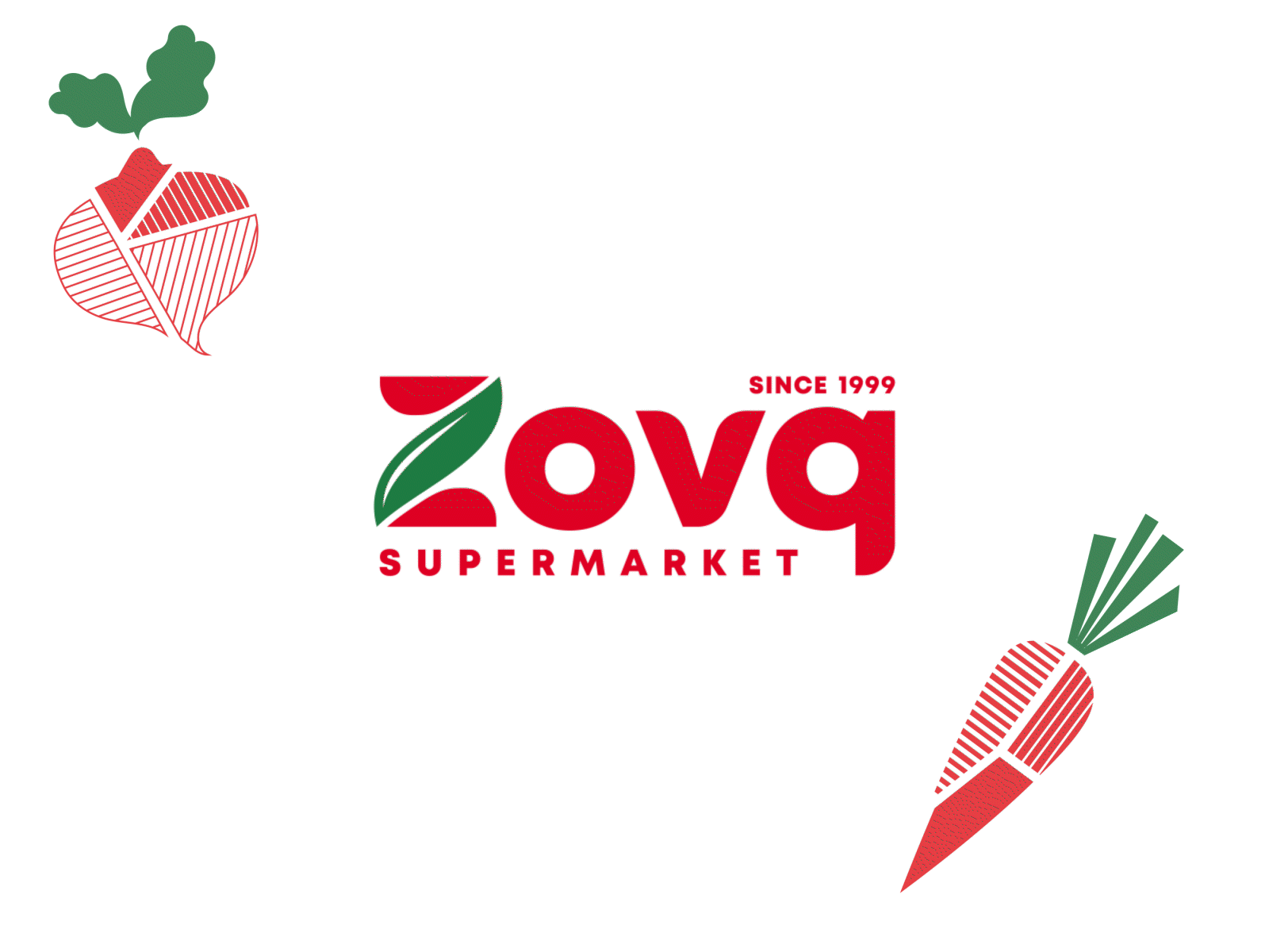 Zovq Supermarket braind branding gif graphic design illustration logo logo design motion graphics