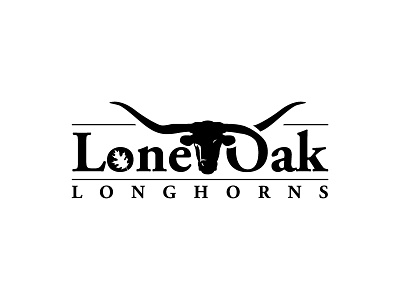 Logo Concept for Lone Oak Longhorns icon logo vector