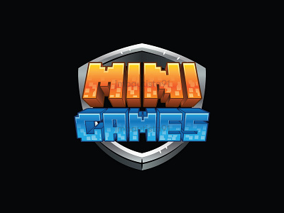 Icon Concept Minecraft Mini Games icon logo vector