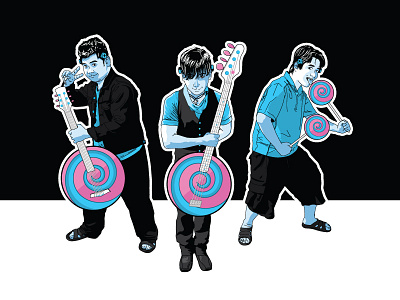 Band Members Illustration #1 illustration vector