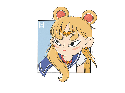 Sailor Moon Redraw Challenge anime cartoon challenge character design design digital art illustration ipadpro kawaii procreate redraw sailor moon sailormoon sailormoonredraw