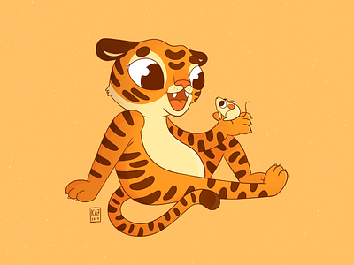 Tiny Tigers animal illustration cartoon character character design childbook illustration digital art illustration kidlit procreate tiger