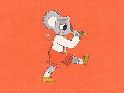 Blinky Bill australia blinky bill bushfires cartoon character design fires flute illustration kazmology koala