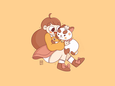 Bee & Puppycat bee cat character design fanart frederator illustration kazmology procreate puppycat sketch space