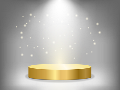 Round Gold Podium button place