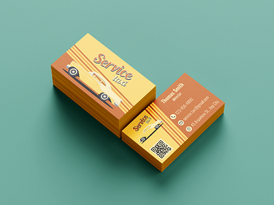 Business Card Design for Service Taxi