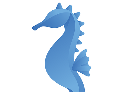 Blue seahorse illustration illustration seahorse vector