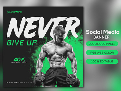 Gym Social Media Banner Design