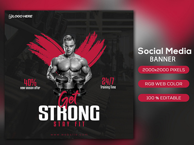 Gym Social Media Banner Design