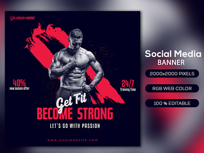 Gym Social Media Banner Design