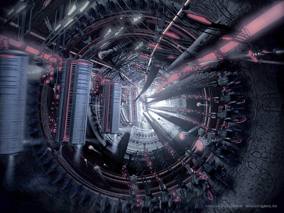 A light in the end of a tunnel 3d 3dmax cgi concept art creative cyberpunk digital art key visual poster print sci fi visualization